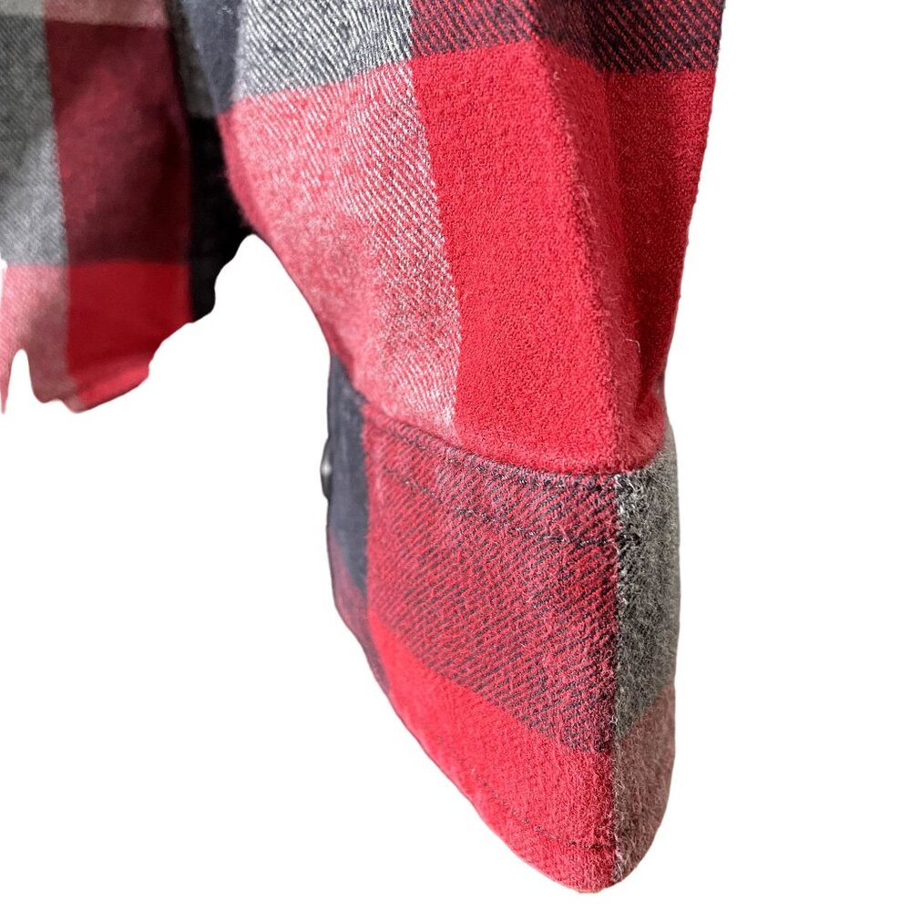 Eddie Bauer Mens Flannel Shirt Fall Winter Button Down Top Size XL u Red Gray - Picture 4 of 8